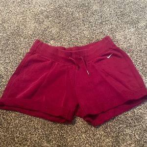 Magenta Nike sweat shorts, size m